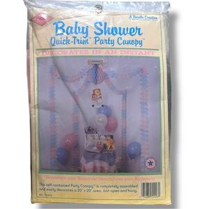 BEISTLE Honeycomb Baby Shower Canopy Decoration Vtg Never Opened Pink Blue 55426